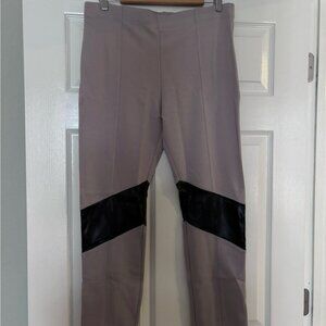 VICTORIA’S SECRET Chic Gray Leggings with Black Accents SZ L NWT
